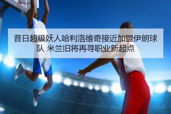 昔日超级妖人哈利洛维奇接近加盟伊朗球队 米兰旧将再寻职业新起点